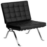 Flash Furniture Hercules Series Black Leather Lounge Chair with Curved Legs ZB-Flash-801-CHAIR-BK-GG